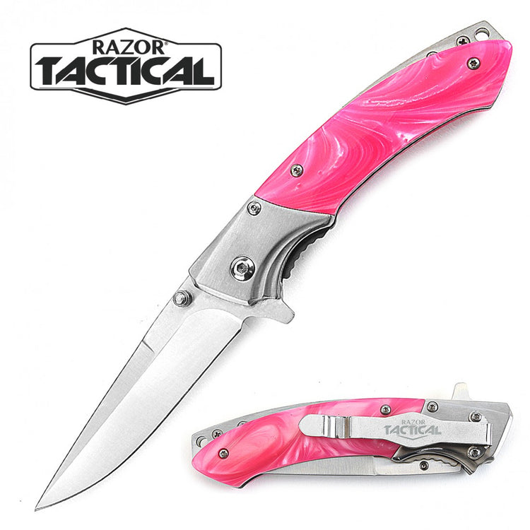 Spring Assist Knife 4.5'' Stainless Steel Handle (120/12/12*9*16/42)-RT-7087 - MK Distro