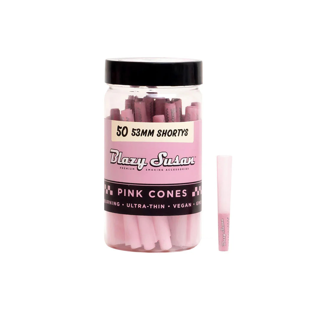 Blazy Susan - Shorty Pink Pre Rolled Cones (53mm x 50 Cones) - MK Distro