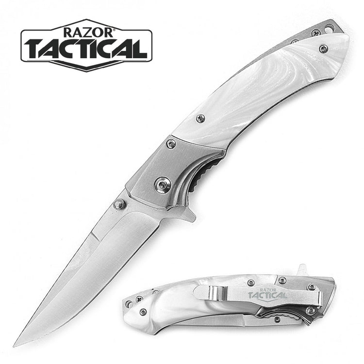 Spring Assist Knife 4.5'' Stainless Steel Handle (120/12/12*9*16/42)-RT-7087 - MK Distro